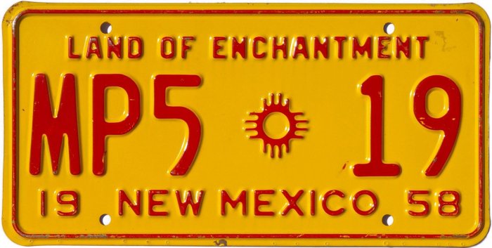 New Mexico Mounted Patrol License Plates